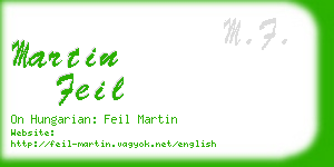 martin feil business card